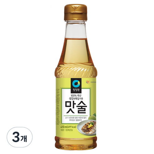 청정원 생강 매실 맛술, 410ml, 3개