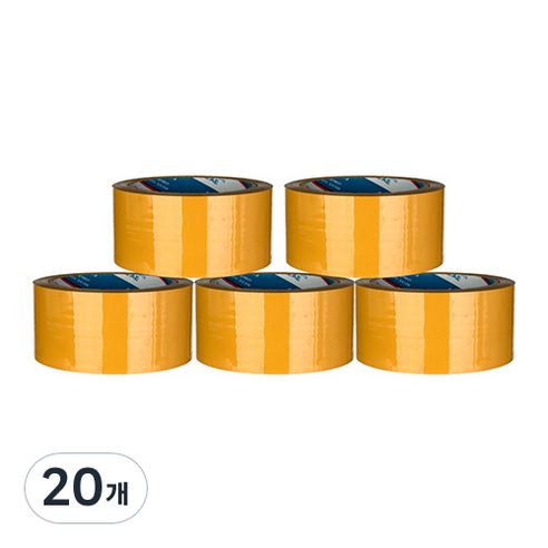 부광테이프 냉동 박스테이프 48mm x 50m, 황색, 20개