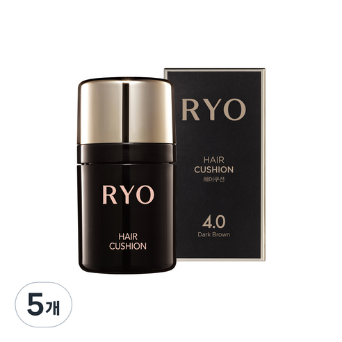 려 헤어쿠션 7g, 짙은갈색, 5개