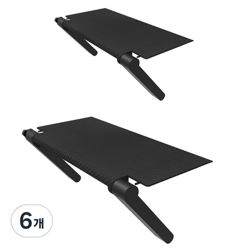 엘디엘마운트 티비 셋탑박스 공유기 다용도 거치대 APL-S330P, 블랙, 6개