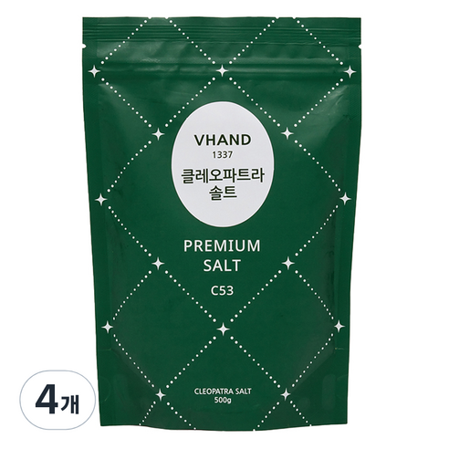 브이핸드 클레오파트라 솔트 천연암염 C53, 4개, 500g