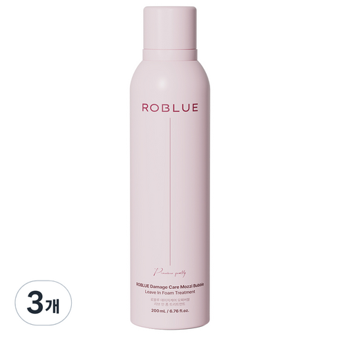 로블루 데미지케어 모찌버블 리브 인 폼 트리트먼트, 200ml, 3개