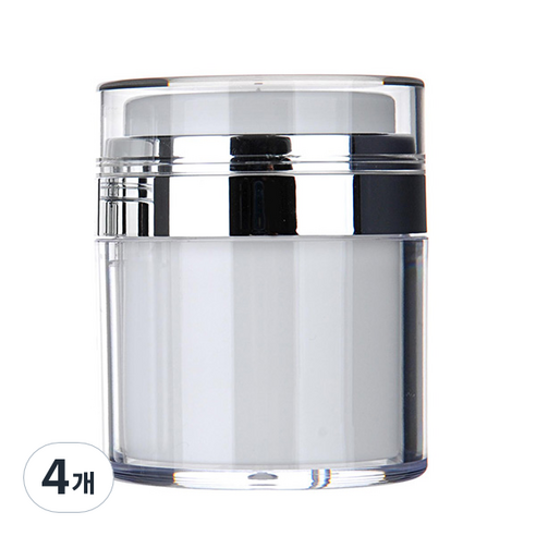 에어리스 백색 진공 크림 용기 50g, 4개