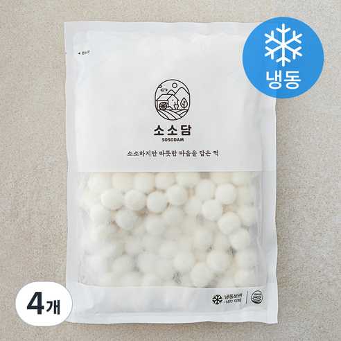 소소담 우리쌀 조랭이떡 (냉동), 500g, 4개, 1개입