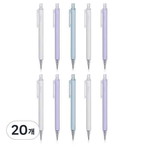 델리 누사인 크리스탈클립 젤잉크펜 0.5mm NS649, 랜덤발송, 20개