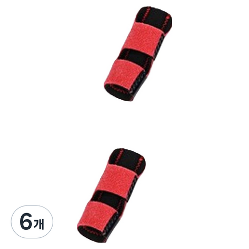 칼라 손가락 보호대 레드, 6개
