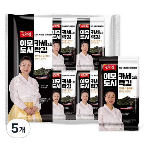 광천김 이모카세 1호 도시락김 12p, 48g, 5개