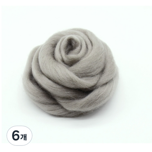위빙 / 마크라메 재료 펠트실 50g, 31 그레이, 6개