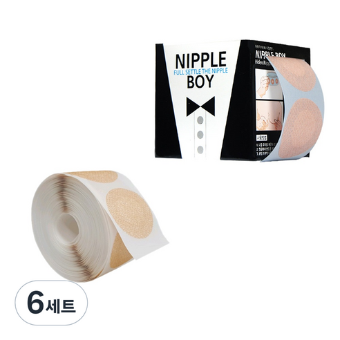 밴드골드 니플보이 니플밴드 105p + 리필 105p 세트 스킨, 6개