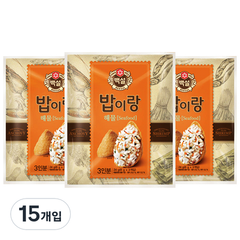 백설 밥이랑 해물, 24g, 15개