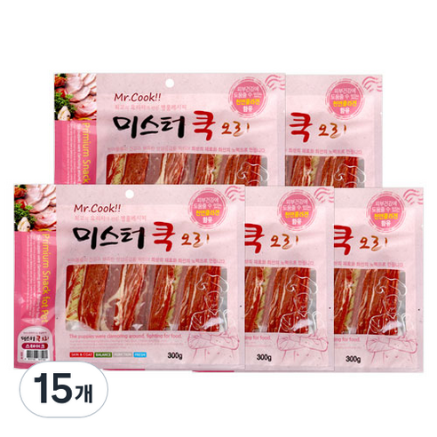 미스터쿡 강아지 간식 스테이크, 오리, 15개