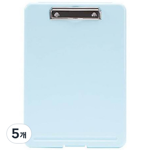 브라이트랩 A4 클립보드 파일케이스 세로형, 5개, 블루