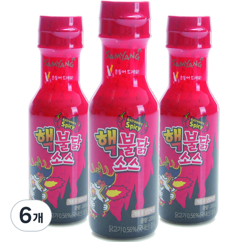 삼양 핵불닭소스, 200g, 6개