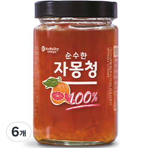 맥널티커피 순수한 자몽청, 460g, 1개입, 6개