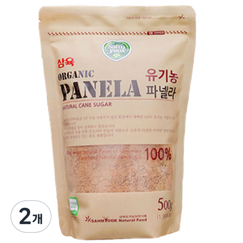 삼육 유기농 파넬라 설탕, 500g, 2개