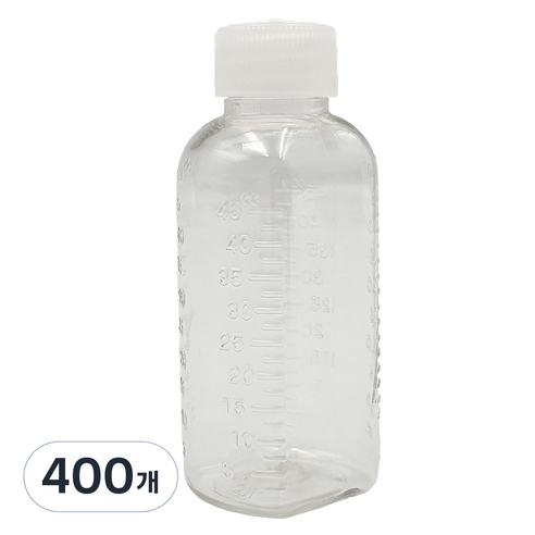 신도공업 일회용 단뚜껑 약병 PET 딱딱이 45cc, 400개