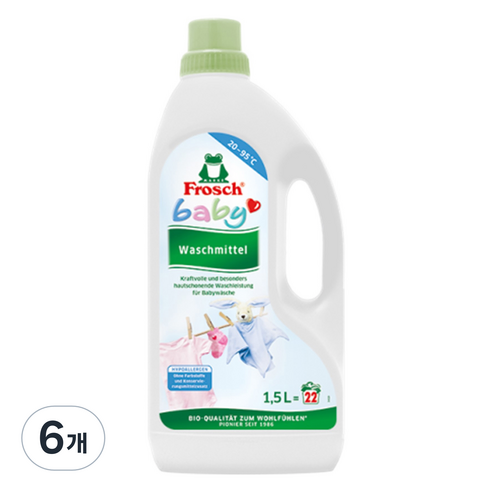 프로쉬 베이비 세탁세제, 1.5L, 6개