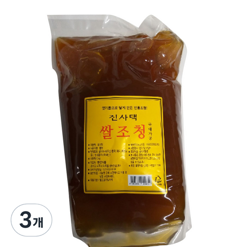 한강 진사댁 전통 쌀조청, 3kg, 3개