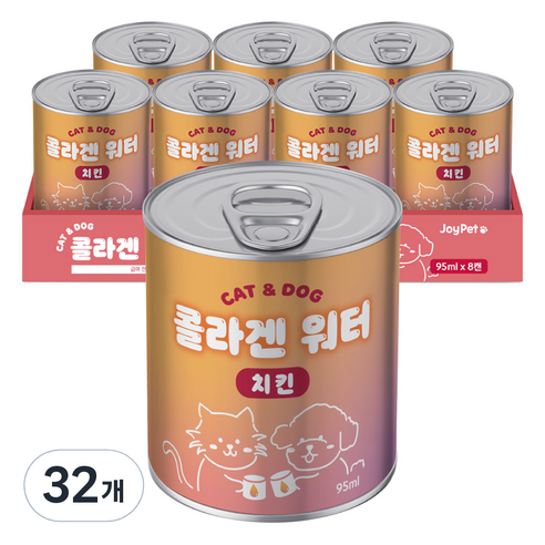 조이펫 반려동물 간식 콜라겐 워터, 치킨, 95ml, 32개
