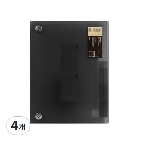 히키스 A4 오피스 아코디언형 서류정리 파일, 블랙클리어, 4개