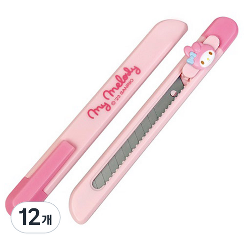 바이하츠 포켓 커터칼 소 P-MMCT, 마이멜로디, 12개