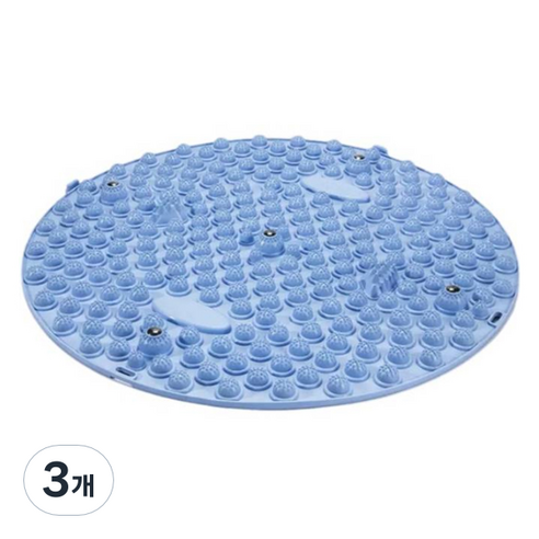 보니토리 발마사지 지압매트 원형 55cm, 스카이블루, 3개