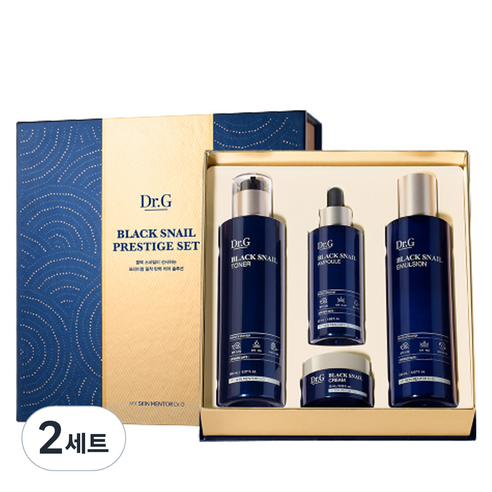 닥터지 블랙 스네일 프레스티지 토너 + 에멀전 + 앰플 + 크림 15ml 세트, 2세트 Best Top5