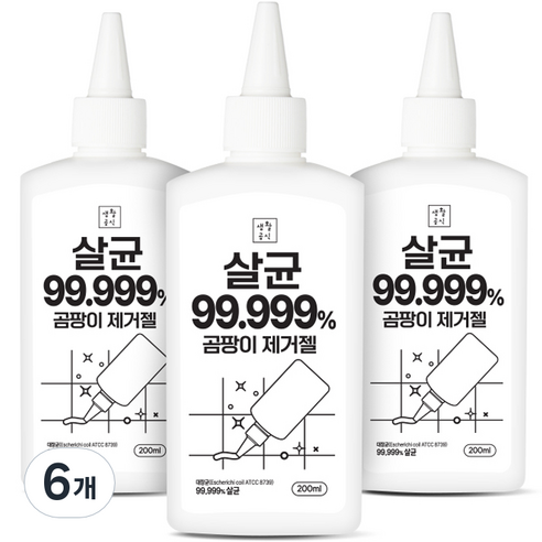 생활공식 살균 곰팡이 제거젤, 200ml, 6개