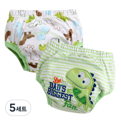 조이멀티 배변훈련팬티 2입, 공룡G (그린), 5세트