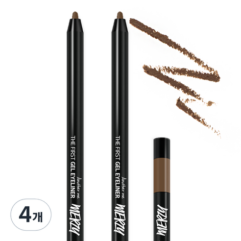 머지 더 퍼스트 젤 아이라이너 0.5g, 소프트 브라운, 4개