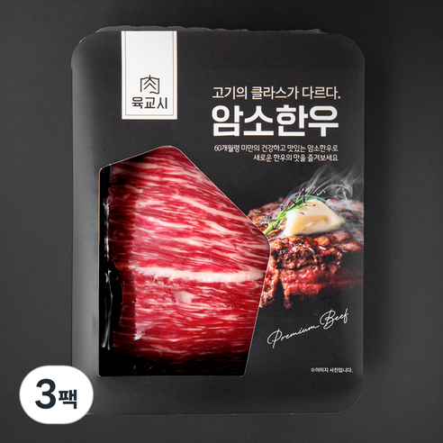 본고기 암소한우 1등급 양지국거리용 (냉장), 300g, 3팩