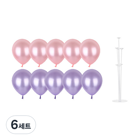파티쇼 풍선꽂이장식세트 70cm, 라벤다파티, 6세트