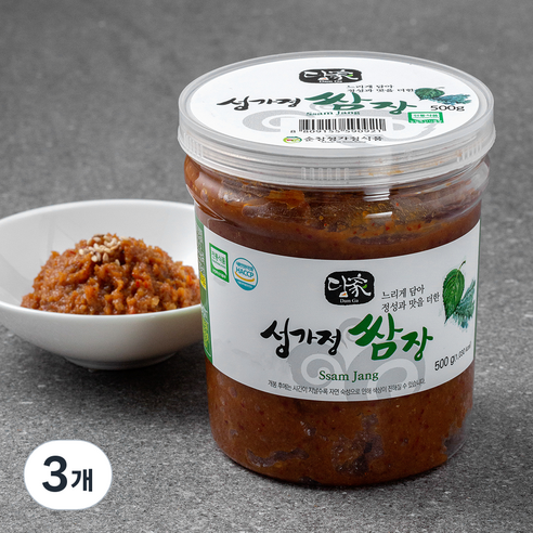 담가 성가정 쌈장, 500g, 3개