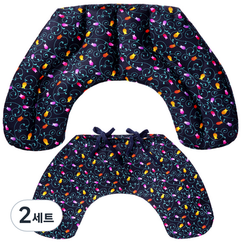 그린라이프 허브찜질 어깨팩 C형 + 블루 커버, 2세트