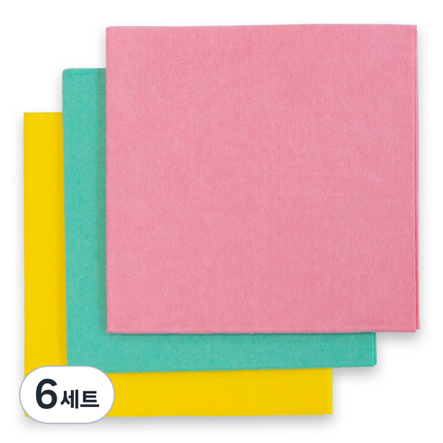 명진 다용도 부직포 행주 3종 세트, 6세트