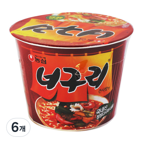 농심 너구리 큰사발면, 6개