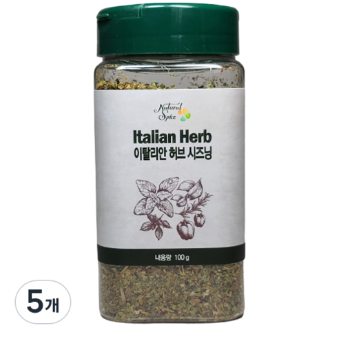 내츄럴스파이스 이탈리안 허브 시즈닝, 100g, 5개