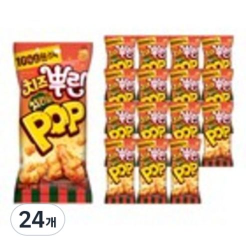 오리온 치즈뿌린 치킨팝, 65g, 24개