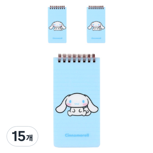 산리오캐릭터즈 PP 상철수첩 시나모롤 80매, 블루, 15개