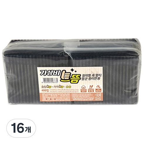 가성비으뜸 절약형 흑 멀티 멸균 종이면봉, 100개입, 16개