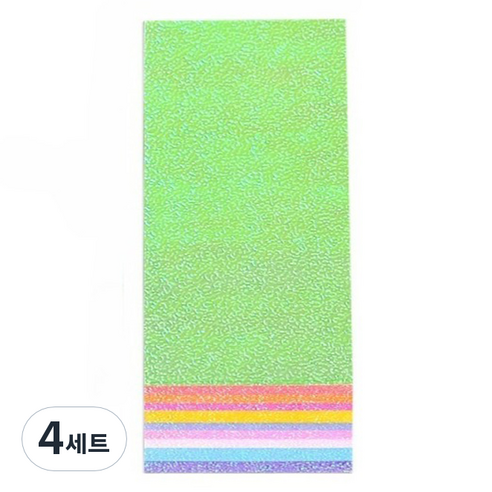 미소로운 반짝이 펄 종이접기 컬러믹스 7 x 14 cm 50p 세트, 4세트, 10색