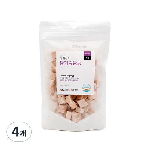 궁 펫푸드궁 소용량 트릿 동견건조간식, 닭가슴살 트릿, 50g, 4개