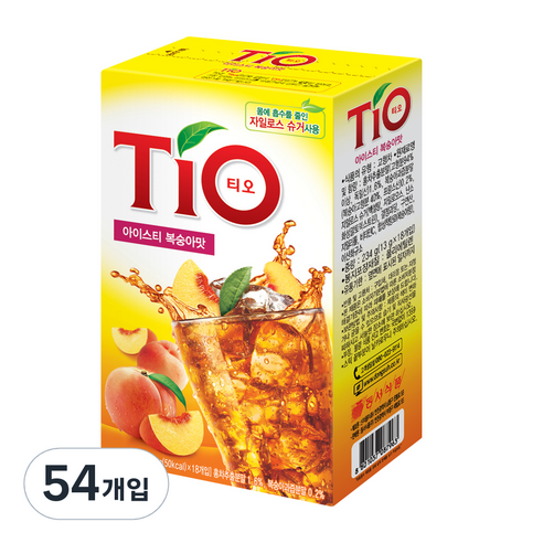 티오 아이스티 복숭아맛, 13g, 18개입, 3개