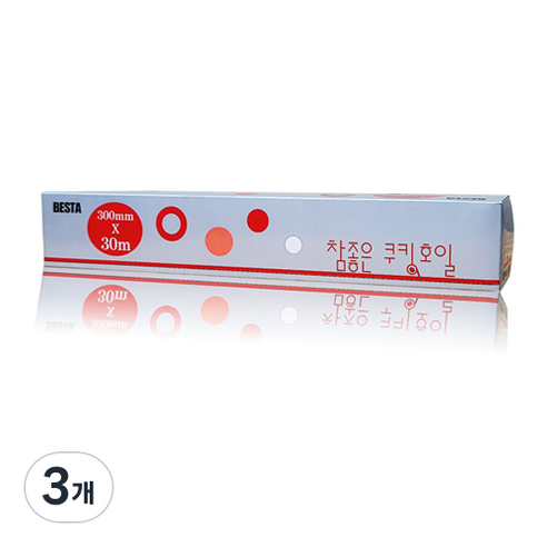 BESTA 참좋은 쿠킹 호일 30cm x 30m, 3개