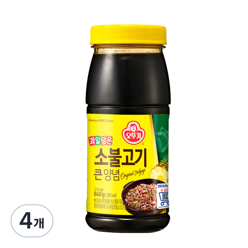 오뚜기 소불고기 큰 양념, 4개, 840g