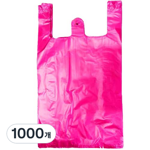 부국비닐봉투 손잡이 일반마트봉투 적색 3호, 10L, 1000개