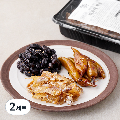 강남밥상 검은콩자반 130g + 쥐포채볶음 100g + 고추장아찌 100g, 2세트