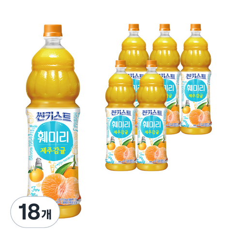 해태htb 썬키스트 훼미리 제주감귤, 18개, 1.5L