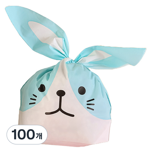 포스트로드 선물 간식 보자기 포장백, 블루베어, 100개