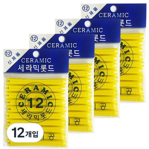 삼화미공 세라믹 헤어 파마롯드 미용실 펌전용 12호, 12개